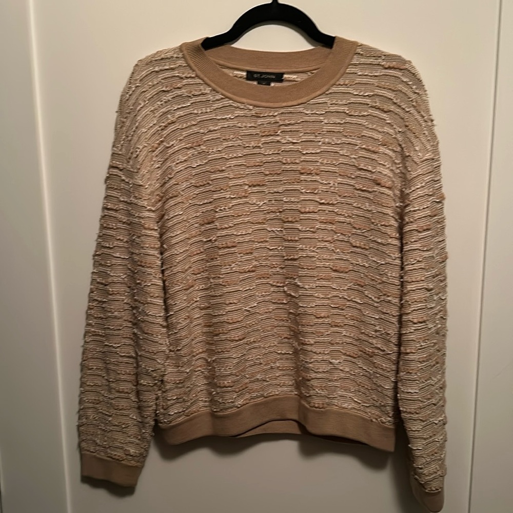 St. John knit crewneck sweater.